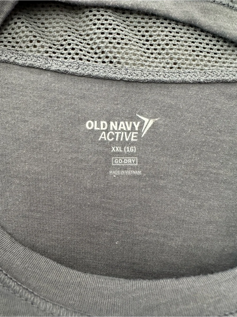 Old Navy Active Short Sleeve Mesh Back Side Tie T-Shirt Gray Size XXL 16 Girls